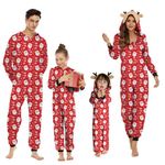 HIFUAR Christmas Onesie Family Matching Pyjamas Set Sleepwear Holiday Gifts for Mens Womens Boys Girls Red Santa Claus Loungewear Jumpsuit Baby