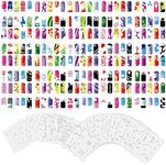 Custom Body Art Airbrush Nail Stencils - Design Series Set # 12 Includes 20 Individual Nail Templates with 18 Designs Each for a Total of 360 Designs of Series #12