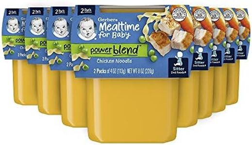 Gerber Baby Food 2nd Foods, Dinner, Chicken Noodle Puree, 4 Ounce Tubs, 2-Pack (Pack of 8)