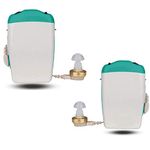 FCS F-18 Hearing Aid, Pocket Personal Sound Hearing Amplifier for Seniors and Adults with Moderate Hearing Loss (Pack of 2) (3 Month Seller Warranty).