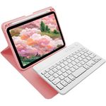 iPad Mini 6 Keyboard Case - Magnetically Detachable Keyboard Folio Cover with Pencil Holder for iPad Mini 6th Generation 8.3 inch (Pink)