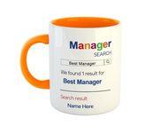 ASHVAH Best Manager Personalized Ceramic Coffee Mug - Best Birthday, Anniversary Gift for Manager-Orange