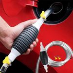 QIMIT Fuel Transfer Pump, Oil Transfer Pump, High Flow Siphon Hand Oil Pump, Portable Manual Car Fuel Transfer Pump for Petrol Diesel Oil Liquid Water Fish Tank with 2M Syphon Hose (Multi)