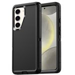 AICase for Samsung Galaxy S24 Plus Case, Rugged with Screen Protector Heavy Duty 3 Layer Protective Case Shockproof Drop Military Tough Cell Phone Cover for Samsung S24 Plus 5G, Black