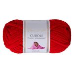 Utopia Crafts Cuddle Super Chunky Chenille Soft Yarn for Knitting and Crochet, 100g - 60m (Red)