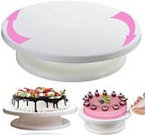 GIMFRA Cake Stand Birthday Party Tray Cake Plate Cake Turntable Table 360 Degree Rotating/Revolving Cake Decorating Stand (28CM)