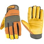 Wells Lamont Wearpower Leather Hybrid Duck Canvas Thinsulate Winter Work Gloves, Large (3247)