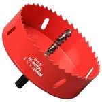 Hole Saw 100 mm, 30 mm Bi-Metal Cutting Depth HSS M 42 Hole Cutter for Cutting Plastic, Drywall, Plasterboard and Soft Metal Sheet