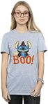 Disney Women's Lilo & Stitch Boo! Boyfriend Fit T-Shirt, Sport Grey, 3XL