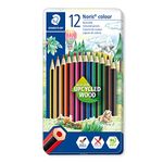 STAEDTLER 185 M12 Noris Colour Colouring Pencils - 12 Assorted Colours (Tin of 12 Pencils)