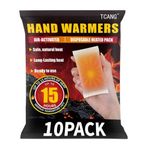 Hand Warmers - Up to 15 Hours of Heat - 10 Pack Super Long Lasting Air Activated Disposable Warmers, All Natural & Portable for Body, Hands & Toes - Odorless Hot Warmer Heater