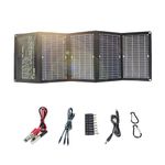 28W Foldable Solar Panel Portable Solar Charger Solar QC3.0 Fast Charge with USB Type-C DC 3 Fast Charge Output for Riding, Power Bank, Camping, Cell Phones