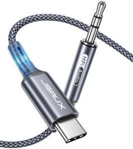 JSAUX USB C to 3.5mm Audio Aux Cable 9.9ft, USB Type C to 3.5mm Headphone Stereo Car Cord Compatible with iPhone 16/15/14 Pro Max Plus, Samsung Galaxy S24/S23/S22/S21 Ultra, iPad Pro, Pixel 5/4 XL