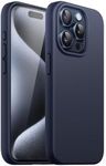 JETech Silicone Case for iPhone 15 Pro Max 6.7-Inch, Silky-Soft Touch Full-Body Protective Phone Case, Shockproof Cover (Blue)