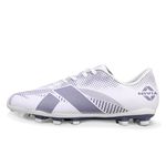 Nivia Arctic Football Studs for Men, Lightweight TPU Skin Upper, Die‑Cut EVA Sockliner, Dual Color TPU Studded Sole, Ideal for Training & Match Cleats – Grey/White, UK03