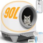 Devoko 90L Self cleaning cat litter tray,APP Control,9 safety sensors,Easy Clean litter robot,Extra Large litter boxes for Multiple Cats,Anti-pinch Smart Robot,Automatic cat litter tray for Multi-Cats