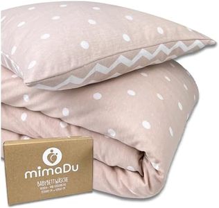 Funda para edredrón nórdico, Funda de Almohada Ropa de Cama Infantil 100% algodón Funda nórdica 100x135 cm para bebé + Funda de Almohada 40x60 cm (Rosa Palo)