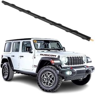 KSaAuto Short Antenna for 2007-2024 Jeep Wrangler Gladiator Unlimited Rubicon Sport Sahara High Altitude Willys 4xe, 13 Inch Replacement Antenna Jeep Gladiator Wrangler Accessories for FM AM Radio
