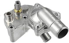 X AUTOHAUX Upgraded Aluminum Alloy Thermostat Housing Assembly with Sensor for Ford for Mustang 4.0L 2005 2006 2007 2008 2009 2010 Replaces 5R3Z8592BA