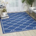 Waverly SND41 Sun & Shade Rope Coastal/Nautical Navy Indoor/Outdoor Area Rug by Nourison 7'9" x 10'10"