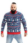 Ugly Unisex Men’s Ugly Christmas Sweater Pullover - Fairisle in Xmas, Large