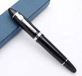 JINHAO 159 Fountain Pen M Nib (Black with Silvery Clip)