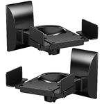 WALI Speaker Wall Mounts, Dual Side Clamping Bookshelf Mounting Bracket for Large Surrounding Sound Speakers, Hold up to 55 lbs. (SWM201), 1 Pair, Black