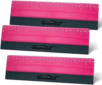 NEWISHTOOL Vinyl Wrap Squeegee for Vinyl, Big Size Wallpaper Smoothing Squeegee, 3 Pack 25CM Decals Squeegee with Ruler & Micro Suede Felt Edge for Sign Making Graphic Window Tint Film Application