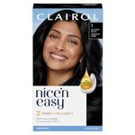 Clairol Nice'n Easy Permanent Hair Dye, 1 Blackest Black Hair Color, 1 Count