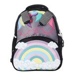 Medium 25 L Backpack GIRLS Polyester DESIGNER FLOWER PRINT School Backpack for Girls (Black)