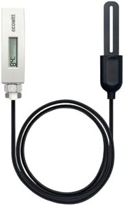 ECOWITT WH51L Soil Moisture Sensor with 1m/3.28ft PVC Wire Probe, LCD Display, Needs to Pair with Wi-Fi Gateway, 915 MHz