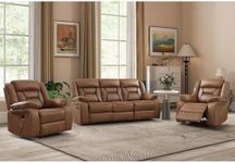 EBELLO Faux Leather Recliner Sofa F