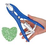 HASTHIP® Livestock Castration Bander - Livestock Tail Cutting Pliers - Castration Banding Tool with 100 Pieces Castrator Rings - Balloon Expander Pliers - Tail Docking Equipment for Lambs & Piglets