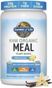 Garden of Life Meal Replacement - Organic Raw Plant Based Protein Powder, Vanilla, Vegan, Gluten-Free, 34.2oz (969g) Powder