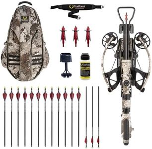 TenPoint Flatline 460 Ready-to-Hunt Package - Includes Flatline 460 Crossbow, 12 EVO-X Non-Lighted + 3 EVO-X Lighted Arrows, 3 Nemesis Broadheads, HALO Bowpack, Neoprene Sling & Premium Lubricant