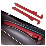 IHOTDER 2PCS Car Seat Gap Filler - Car Seat Gap Filler Organizer for Holding Phone,Key,Purse - Universal Car Gap Filler Fits Car Truck SUV Car Interior Accessories (Red/2PCS)…