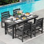 SERWALL Patio Dining Table Sets 5-P