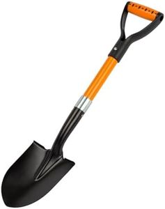 Shovel for Digging 28-inch Small Round Shovel with D-Handle Kids Metal Beach Shovel，Camp Shovel ，Garden Shovel ,Gardening Tools Fiberglass Handle