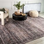 Rug Branch Transitional Persian Machine Washable Water Repellent Brown Grey Area Rug for Living Room, Bedroom, Dining Room, and Kitchen - 4' x 6' (3'9" x 5'9")