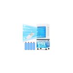 Portable Air Conditioners 45W, 3-side Air Intake 6 Mode Mobile Air Conditioner 12L Water Tank 24H Timer 60°/120° Oscillation Bladeless Remote Control Remote Control 4 Ice Box for Home, RV