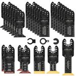 LEILUO 32 Pcs Multitool Blade Kits for Wood Nails Drywall Cutting Oscillating Saw Blades Universal Oscillating Tool Accessories with Storage Bag Compatible with DeWalt Makita Dremel and More