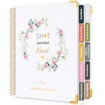Wedding Planner Book and Organizer, 176 Pages Bridal Wedding Planning Book with Sticker Checklists and Calendars for Bride To Be, Unique Engagement Gifts for Newly Engaged Couples