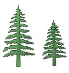 DecoPac Pine Tree Layons, Evergreen Tree Cake Decorations, Winter Holiday Cake Toppers, Assorted Sizes, 12 Pack