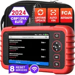 LAUNCH CRP129X Elite 2024 New OBD2 Scanner for Car, FCA AutoAuth, 8 Reset Oil/EPB/SAS/TPMS/BMS/Throttle/DPF Reset/Injector Coding, Scan Tool for ABS/SRS/at/Engine, Lifetime Free Update, Auto VIN