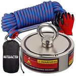 MUTUACTOR Super Strong Magnet Fishing,Combined 2400lbs Pulling Force Heavy Duty Fishing Magnet Kit,Dia. 4.21’’ Noedymium Rare Earth Magnet Fishing with 49Ft Rope for Salvage Hunting in Rivers