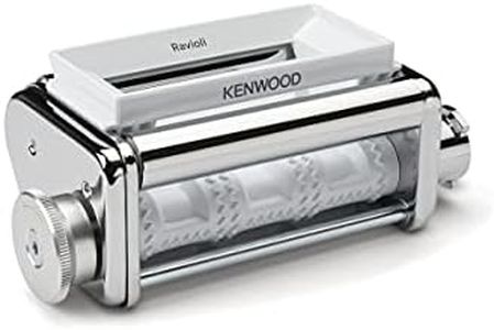 Kenwood Ravioli Attachment KAX93.A0ME, Stand Mixer Accessory, Spoon & Cleaning Brush Included, Chrome Stainless Steel Housing, Silver