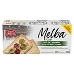 Boulangerie Grissol Melba Toast, Olive Oil & Rosemary - Savoury, Light and Crispy Snack for at Home or On The Go 400g Unit Pack,1