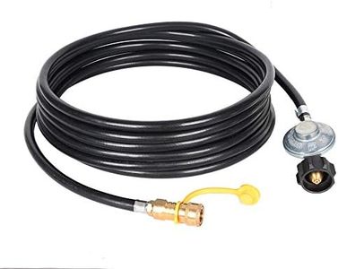 GGC 24 FT Propane Hose with Regulator -3/8 Quick Connect Disconnect Replacement for Mr. Heater Big Buddy Indoor/Outdoor Heater, Type 1 Connection x Quick Connect Fittings