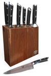 DALSTRONG Knife Set Block - 8 Piece - Gladiator Series - German High Carbon Steel Kitchen Knife - Premium Food-Grade Black ABS Polymer Handles - NSF Certified