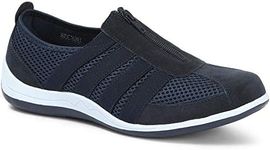 Pavers Women’s Zip-Up Trainers in Navy - Active Footwear with Breathable Mesh Upper - Ladies Versatile Shoes for Everyday Wear - Size 8 UK/EU 41